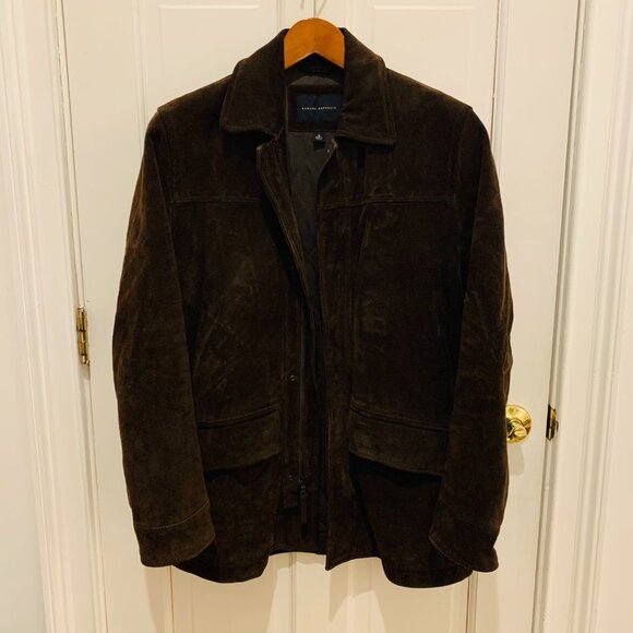Banana Republic Heavy Weight Suede Leather Jacket - Picture 1 of 16